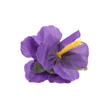 Barrette fleur violette Hawaï