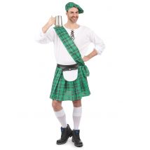 Déguisement Écossais vert pour Homme - Couleur Blanc - Taille M