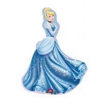 Ballon en aluminium Cendrillon - Couleur Bleu