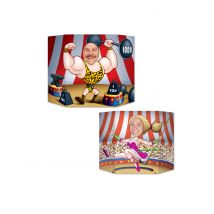 Passe tête Couple de Cirque - Couleur Multicolore