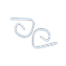 24 Clips de nappe en plastique transparent 5 x 5 cm - Couleur Transparent