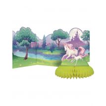 Centre de table en carton Licorne magique 30 x 69 cm - Couleur Multicolore