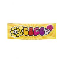 Bannière Tissu Hippie Flower Power - Couleur Multicolore