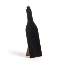 Menu ardoise bouteille de vin 25 cm - Couleur Noir