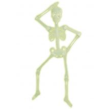 Squelette articulée phosphorescent Halloween 92 cm - Couleur Vert