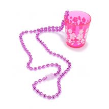 Collier verre à shooter rose pour Adulte - Couleur Rose