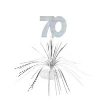 Centre de table 70 ans - Couleur Argent