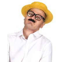 Chapeau paille canotier jaune