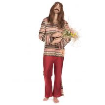 Déguisement hippie bordeaux pour Homme - Taille M/L
