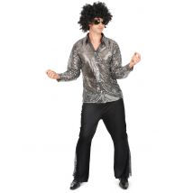 Déguisement disco argenté pour Homme - Taille M