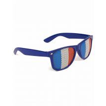 Lunettes supporter avec drapeau France pour Adulte - Couleur Bleu foncé