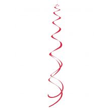 8 Suspensions spirales rouges - Couleur Rouge
