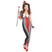 Déguisement joker pour Femme - Couleur Rouge - Taille M / L