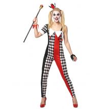 Déguisement joker pour Femme - Couleur Rouge - Taille M / L