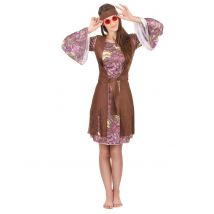 Déguisement hippie pour Femme - Couleur Multicolore - Taille XL