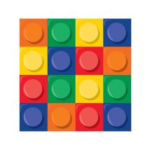 16 Serviettes en papier Jeu de construction 33 x 33 cm - Couleur Multicolore