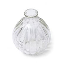 Mini vase en verre rétro 10 cm - Couleur Transparent