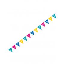 Guirlande Happy birthday fanions - Couleur Multicolore