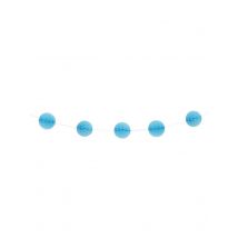 Guirlande boules alvéolées bleu clair - Couleur Bleu