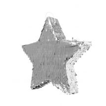 Piñata étoile argentée 45 x 12 cm - Couleur Argent