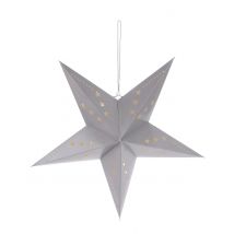 Lanterne étoile grise 60 cm - Couleur Gris