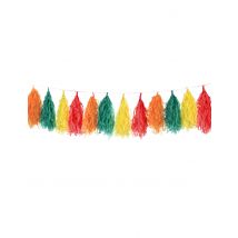 Guirlande tassel 16 pompons 1,80 m - Couleur Multicolore