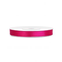 Ruban satin fuchsia 0.6 cm x 25 m - Couleur Rose