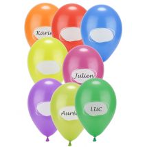 8 Ballons en latex à personnaliser 30 cm - Couleur Multicolore