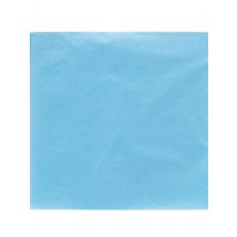 50 Serviettes en papier bleu ciel 38 x 38 cm - Couleur Bleu