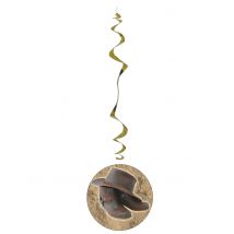6 Suspensions Western - Couleur Marron