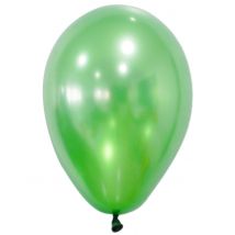 50 Ballons verts métallisés 30 cm - Couleur Vert