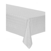Nappe en rouleau papier damassé blanche 6 m - Couleur Blanc