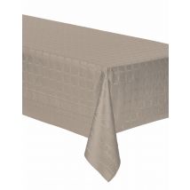 Nappe en rouleau papier damassé taupe 6 m - Couleur Marron