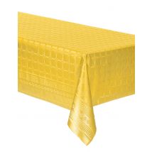 Nappe en rouleau papier damassé jaune 6 m - Couleur Jaune