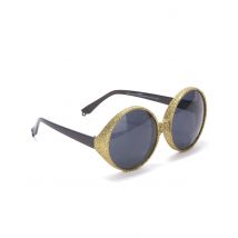 Lunettes rondes paillettées or pour Adulte - Couleur Or