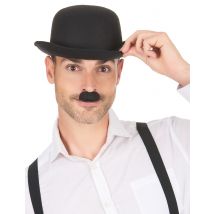 Moustache Charlie Chaplin noire pour Adulte - Couleur Noir