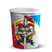 8 Gobelets en carton Chevaliers - Couleur Multicolore