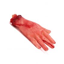 Main coupée ensanglantée Halloween - Couleur Rouge