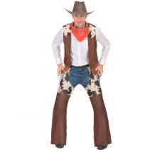Déguisement cowboy de l'ouest pour Homme - Couleur Marron - Taille M / L