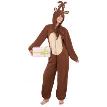Combinaison à capuche renne pour Femme - Couleur Marron