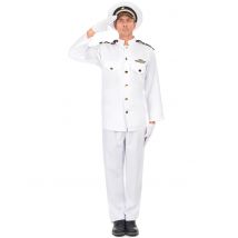 Déguisement uniforme d'officier de la marine pour Homme - Couleur Blanc - Taille M/L