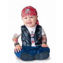 Déguisement mini motard pour Bébé - Classique - Couleur Multicolore - Taille 0-6 mois (58-66 cm)