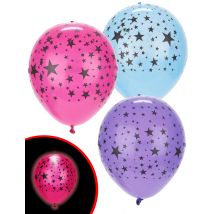 5 Ballons LED étoilés Illooms - Couleur Rose