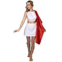 Déguisement romaine rouge et or pour Femme - Couleur Blanc