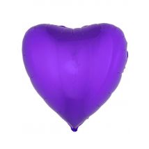 Ballon aluminium coeur violet 45 cm - Couleur Violet / parme