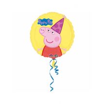 Ballon aluminium anniversaire Peppa Pig 43 cm - Couleur Jaune