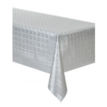 Nappe en rouleau papier damassé argenté 6 m - Couleur Argent