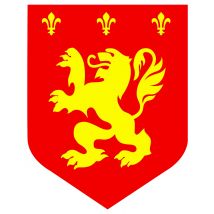 Décoration Médiéval lion rouge 30 cm - Couleur Rouge
