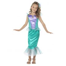 Déguisement sirène aux écailles pour Fille - Couleur Multicolore - Taille 7-9 ans (130/143 cm)