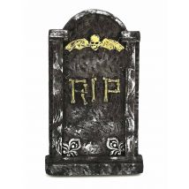 Décoration pierre tombale Halloween 59 x 35 cm - Couleur Gris